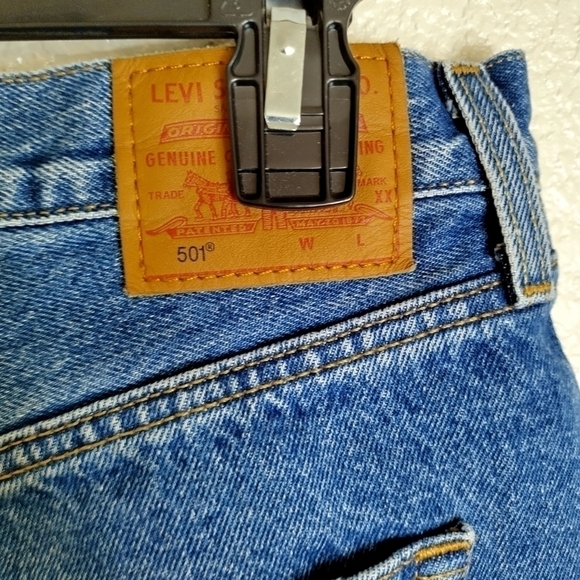 Levi's Premium 501 ORIGINAL FIT WOMEN'S JEANS dark wash sz 29 - Picture 6 of 11